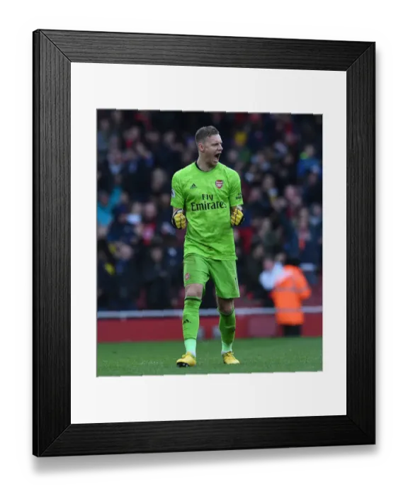 Framed Print : Arsenal Celebrate Premier League Victory Over West Ham: Bernd Leno's Emotional Full-Time Moment Framed Print : Arsenal Celebrate Premier League Victory Over West Ham: Bernd Leno's Emotional Full-Time Moment