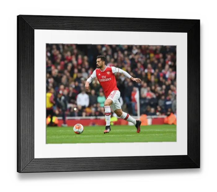 Framed Print : Arsenal's Pablo Mari in Action: Arsenal v West Ham United, Premier League 2019-2020