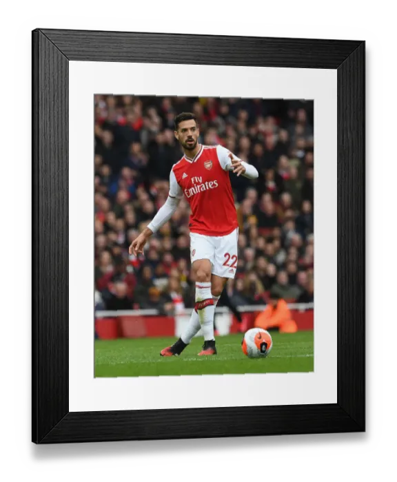 Framed Print : Arsenal's Pablo Mari in Action: Arsenal v West Ham United, Premier League 2019-2020