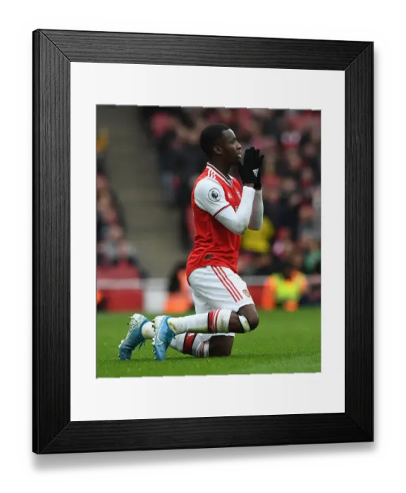 Framed Print : Arsenal's Eddie Nketiah in Action Against West Ham United - Premier League 2019-2020 Framed Print : Arsenal's Eddie Nketiah in Action Against West Ham United - Premier League 2019-2020