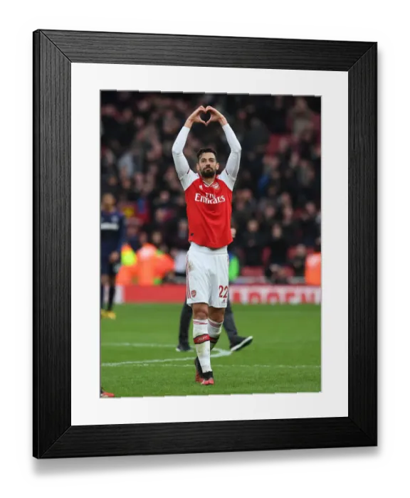 Framed Print : Arsenal's Pablo Mari Celebrates with Family after Arsenal v West Ham United Match Framed Print : Arsenal's Pablo Mari Celebrates with Family after Arsenal v West Ham United Match