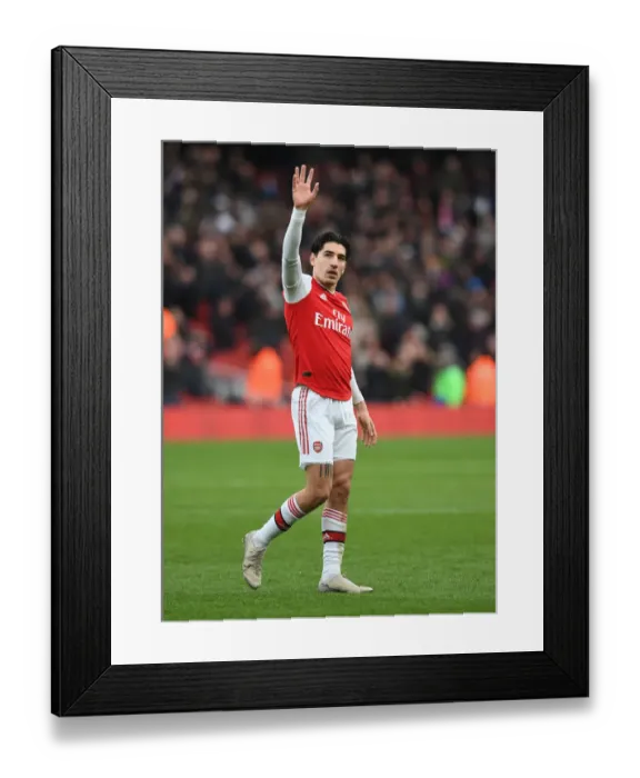 Framed Print : Arsenal's Hector Bellerin Reacts After Arsenal FC vs West Ham United, Premier League 2019-20