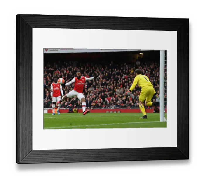 Framed Print : Alexandre Lacazette Scores the Winner: Arsenal FC vs. West Ham United, Premier League 2019-2020