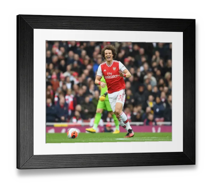 Framed Print : David Luiz in Action: Arsenal vs. West Ham United, Premier League 2019-2020 Framed Print : David Luiz in Action: Arsenal vs. West Ham United, Premier League 2019-2020