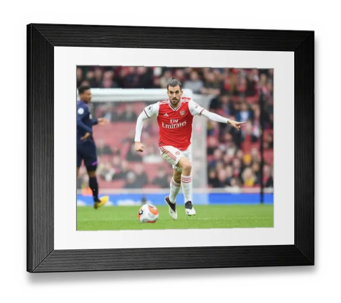 Framed Print : Dani Ceballos in Action: Arsenal vs. West Ham United, Premier League 2019-2020