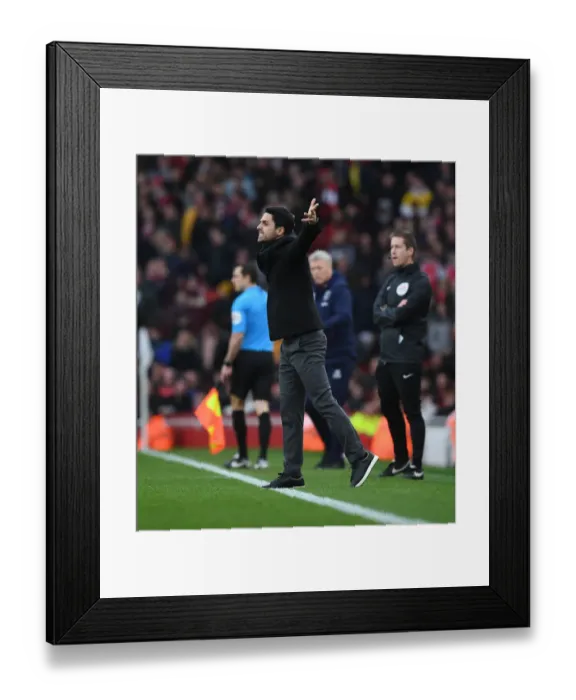 Framed Print : Mikel Arteta Goes Head-to-Head: Arsenal vs. West Ham United Clash in Premier League