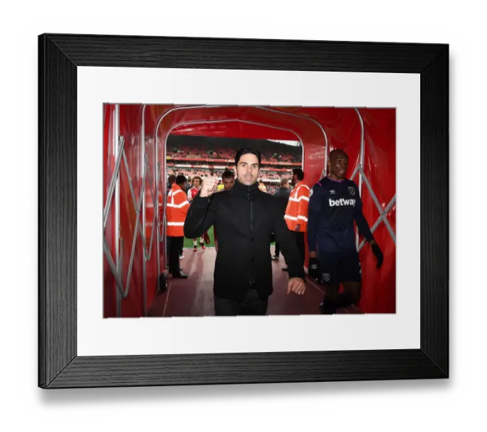Framed Print : Mikel Arteta's Triumph: Arsenal's Premier League Victory over West Ham United Framed Print : Mikel Arteta's Triumph: Arsenal's Premier League Victory over West Ham United