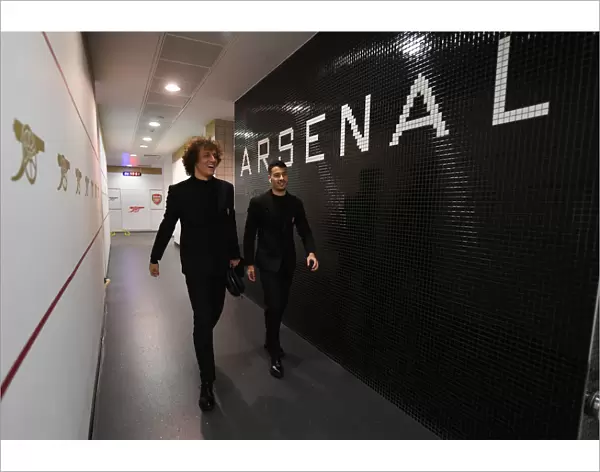 Arsenal FC: David Luiz and Gabriel Martinelli in the Changing Room Before Arsenal v West Ham United (2019-20)
