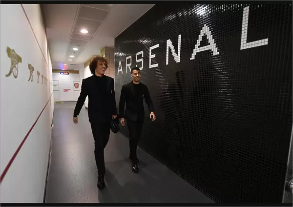 Arsenal FC: David Luiz and Gabriel Martinelli in the Changing Room Before Arsenal v West Ham United (2019-20)