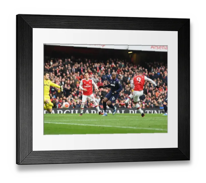Framed Print : Alexis Lacazette Scores the Winning Goal: Arsenal Triumphs Over West Ham United, Premier League 2019-2020 Framed Print : Alexis Lacazette Scores the Winning Goal: Arsenal Triumphs Over West Ham United, Premier League 2019-2020