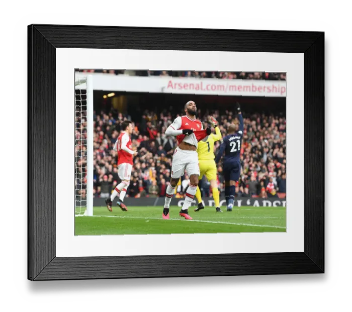 Framed Print : Arsenal's Lacazette Disallowed Goal: Arsenal FC vs West Ham United, Premier League 2019-20 Framed Print : Arsenal's Lacazette Disallowed Goal: Arsenal FC vs West Ham United, Premier League 2019-20