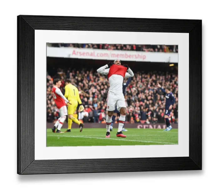 Framed Print : Controversial Offside: Lacazette's Disallowed Goal in Arsenal vs West Ham, Premier League 2019-20