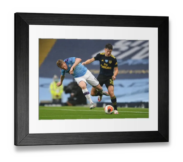 Framed Print : Clash of Stars: Tierney vs. De Bruyne - Manchester City vs. Arsenal, Premier League 2019-2020: A Battle of Wings Framed Print : Clash of Stars: Tierney vs. De Bruyne - Manchester City vs. Arsenal, Premier League 2019-2020: A Battle of Wings