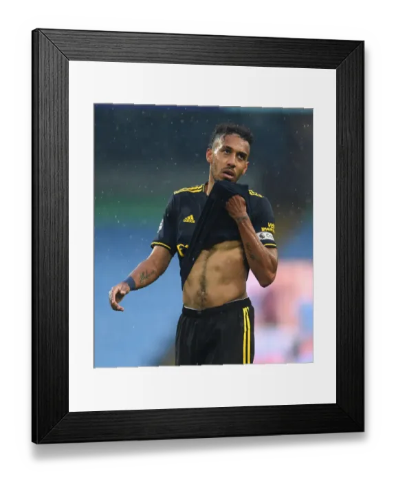 Framed Print : Pierre-Emerick Aubameyang vs. Manchester City: A Premier League Showdown (2019-20)