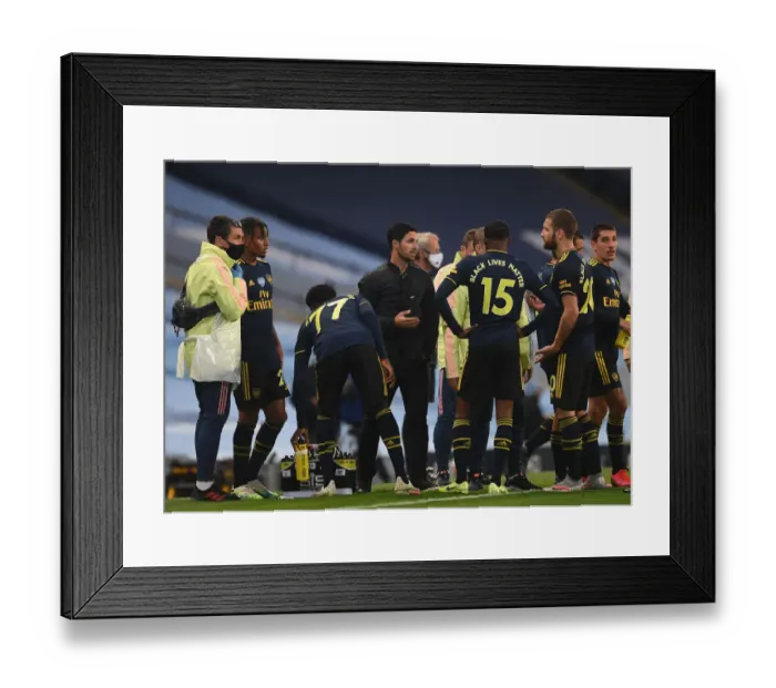 Framed Print : Arsenal's Mikel Arteta Strategizes During Manchester City Showdown - Premier League 2019-2020 Framed Print : Arsenal's Mikel Arteta Strategizes During Manchester City Showdown - Premier League 2019-2020