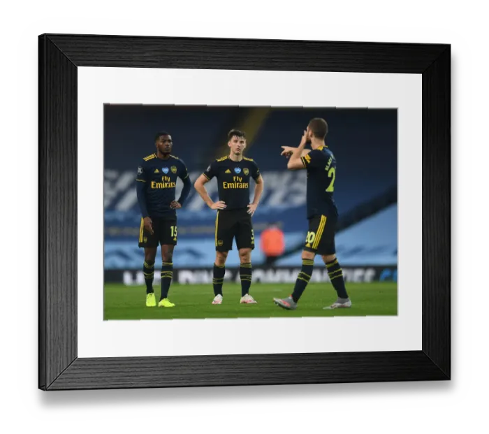 Framed Print : Arsenal's Maitland-Niles and Tierney in Action against Manchester City (Premier League 2019-20) Framed Print : Arsenal's Maitland-Niles and Tierney in Action against Manchester City (Premier League 2019-20)