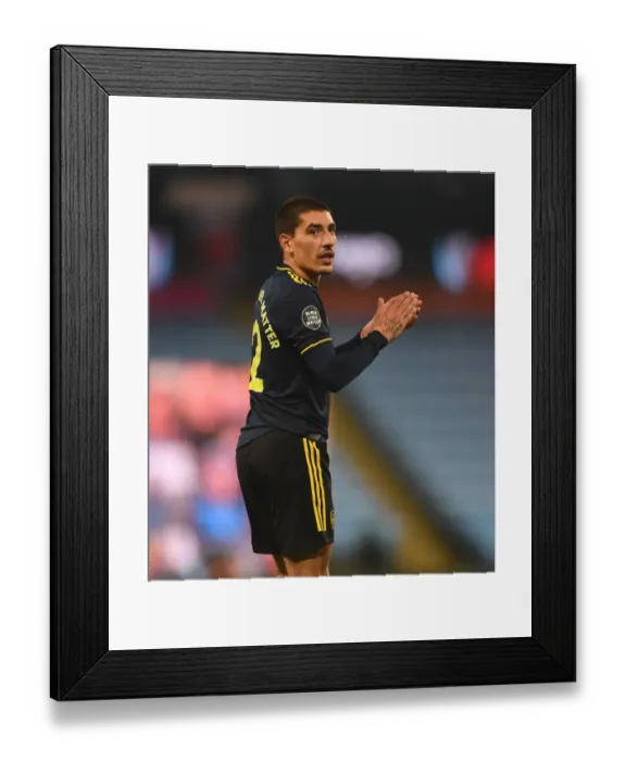Framed Print : Hector Bellerin vs Manchester City: Arsenal Star Faces Off in Premier League Showdown