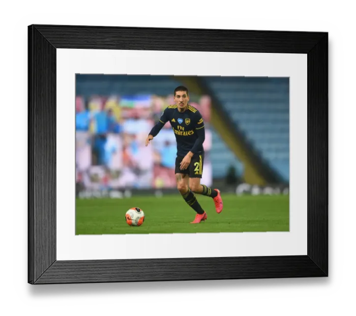 Framed Print : Hector Bellerin Faces Manchester City: Arsenal vs. Manchester City, Premier League 2019-2020