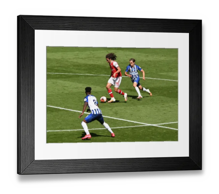 Framed Print : Guendouzi vs Trossard: Battle in the Premier League - Brighton & Hove Albion vs Arsenal FC