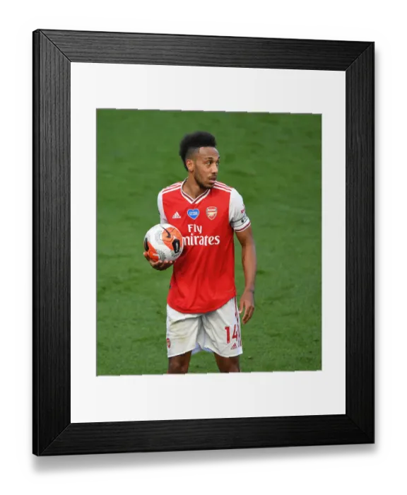 Framed Print : Arsenal's Aubameyang Scores Brilliant Goal: Premier League Showdown vs. Brighton (2019-2020)