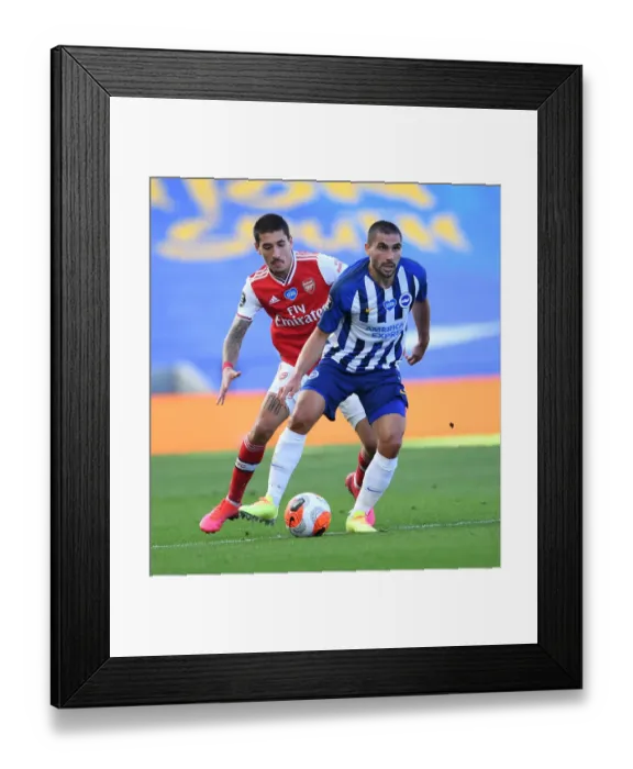 Framed Print : Bellerin Clashes with Maupay: Intense Moment from Brighton vs. Arsenal Premier League Match (2019-20) Framed Print : Bellerin Clashes with Maupay: Intense Moment from Brighton vs. Arsenal Premier League Match (2019-20)