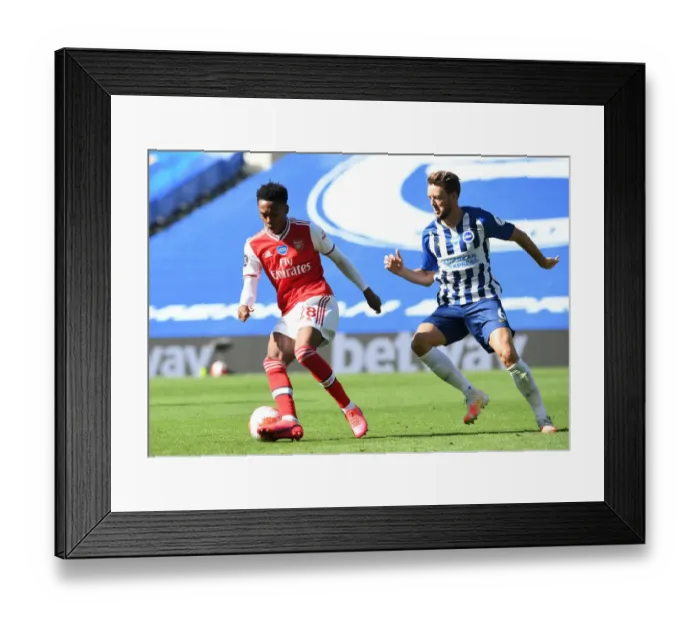 Framed Print : Joe Willock Clashes with Dale Stephens: Brighton & Hove Albion vs. Arsenal FC, Premier League 2019-2020 Framed Print : Joe Willock Clashes with Dale Stephens: Brighton & Hove Albion vs. Arsenal FC, Premier League 2019-2020