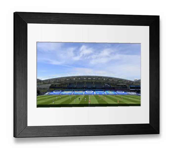Framed Print : Premier League Clash: Brighton & Hove Albion vs. Arsenal FC (2020)