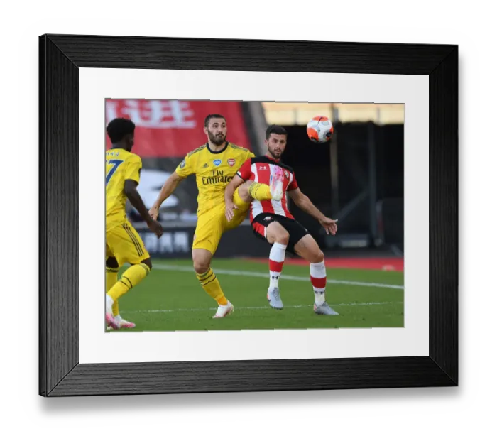 Framed Print : Sead Kolasinac vs. Shane Long: Intense Clash between Southampton and Arsenal in Premier League Framed Print : Sead Kolasinac vs. Shane Long: Intense Clash between Southampton and Arsenal in Premier League