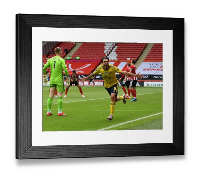 Framed Print : Dani Ceballos Scores Arsenal's Second Goal in FA Cup Quarterfinal vs Sheffield United Framed Print : Dani Ceballos Scores Arsenal's Second Goal in FA Cup Quarterfinal vs Sheffield United