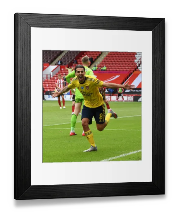 Framed Print : Dani Ceballos Scores Arsenal's Second Goal: FA Cup Quarterfinals vs Sheffield United