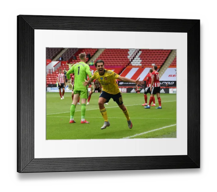 Framed Print : Dani Ceballos Scores Arsenal's Second Goal: FA Cup Quarterfinal vs Sheffield United