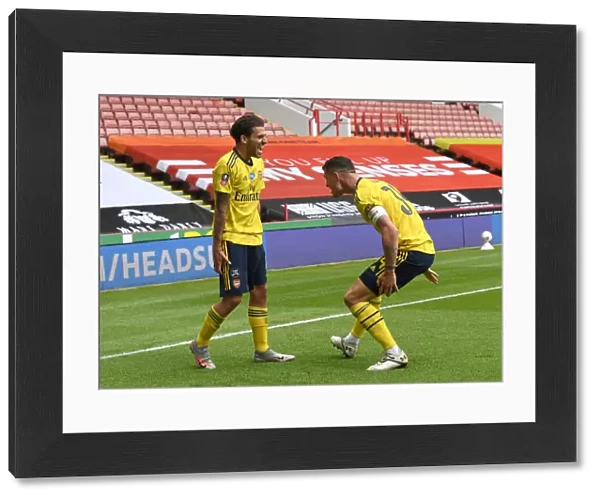 Dani Ceballos and Granit Xhaka Celebrate Arsenal's FA Cup Quarterfinal Goals vs Sheffield United