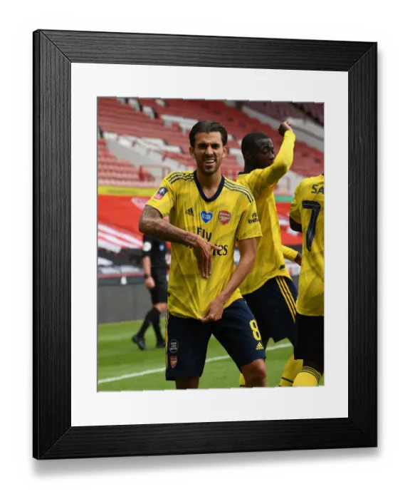 Framed Print : Dani Ceballos Scores Arsenal's Second Goal: FA Cup Quarterfinal vs Sheffield United Framed Print : Dani Ceballos Scores Arsenal's Second Goal: FA Cup Quarterfinal vs Sheffield United