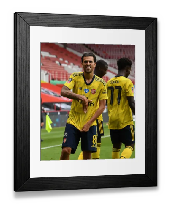 Framed Print : Dani Ceballos Scores Arsenal's Second Goal: FA Cup Quarterfinal vs Sheffield United