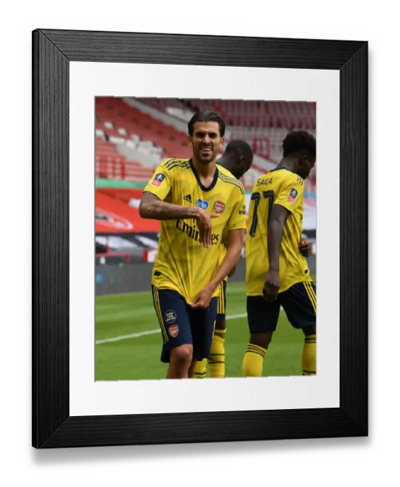 Framed Print : Dani Ceballos Scores Arsenal's Second Goal: FA Cup Quarterfinal vs Sheffield United Framed Print : Dani Ceballos Scores Arsenal's Second Goal: FA Cup Quarterfinal vs Sheffield United