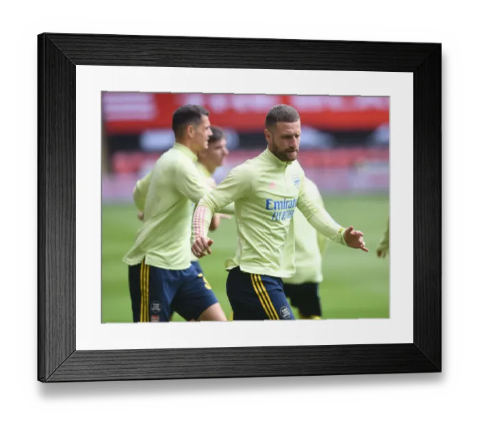 Framed Print : Arsenal's Shkodran Mustafi Awaits FA Cup Quarterfinal Showdown Against Sheffield United