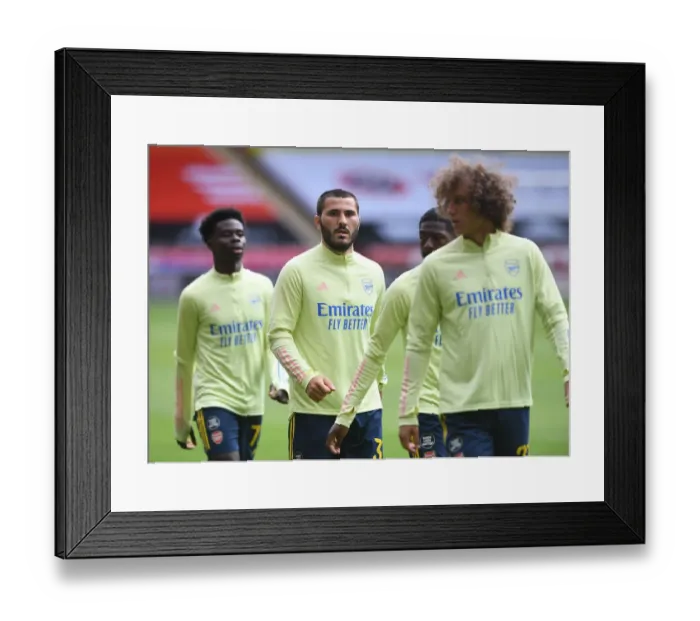 Framed Print : Arsenal's Sead Kolasinac Prepares for FA Cup Quarterfinal Showdown against Sheffield United Framed Print : Arsenal's Sead Kolasinac Prepares for FA Cup Quarterfinal Showdown against Sheffield United