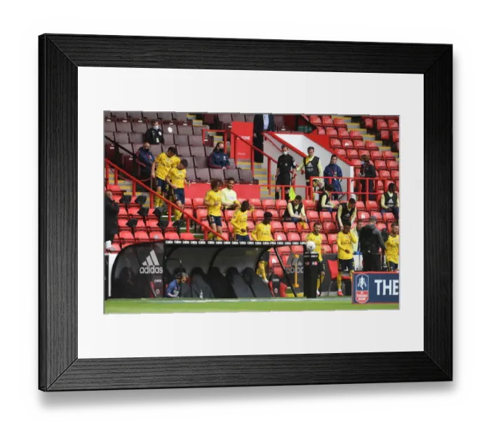 Framed Print : Arsenal Players Walk Through Bramall Lane Ahead of FA Cup Quarterfinal vs Sheffield United