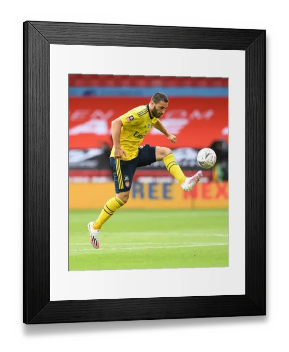 Framed Print : Arsenal's Sead Kolasinac in Action during FA Cup Quarterfinal against Sheffield United