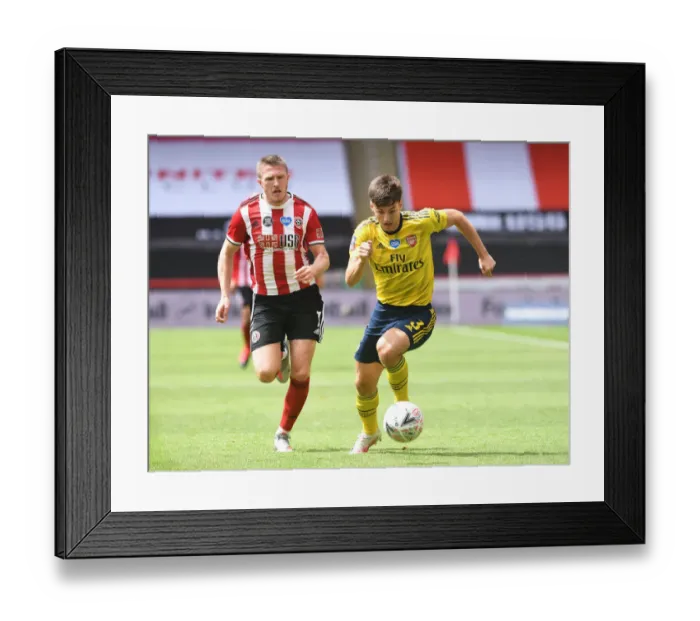 Framed Print : Arsenal's Kieran Tierney Goes Head-to-Head with John Lundstram in FA Cup Quarterfinal Showdown Framed Print : Arsenal's Kieran Tierney Goes Head-to-Head with John Lundstram in FA Cup Quarterfinal Showdown