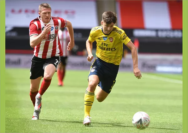 Arsenal's Kieran Tierney Clashes with John Lundstram in FA Cup Quarterfinal Battle