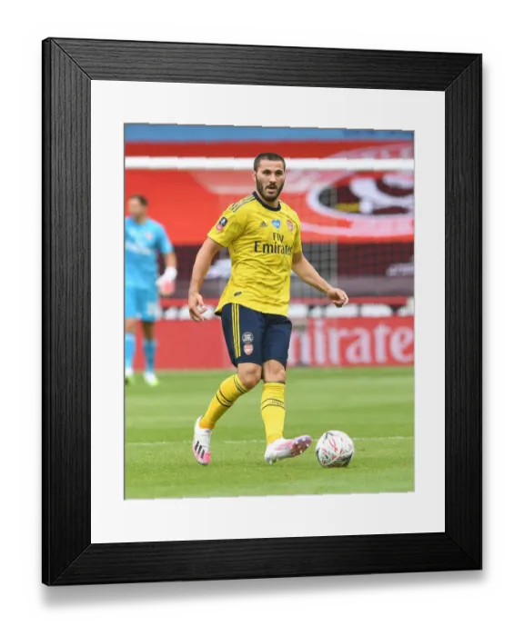 Framed Print : Arsenal's Sead Kolasinac in FA Cup Quarterfinal Action Against Sheffield United