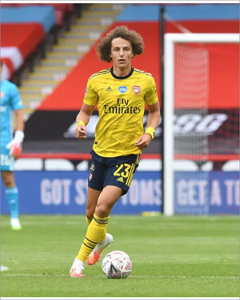 Arsenal's David Luiz in FA Cup Quarterfinal Action Against Sheffield United