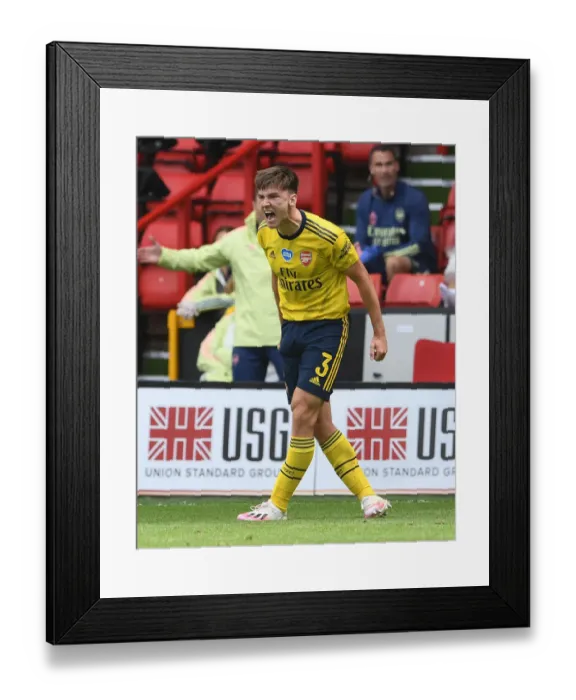 Framed Print : Arsenal's Kieran Tierney in FA Cup Action: Arsenal vs. Sheffield United