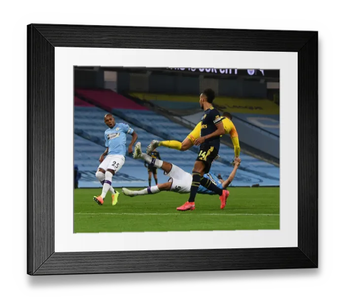 Framed Print : Manchester City vs. Arsenal: Clash of the Titans - Ederson's Collision with Garcia (Premier League 2019-20) Framed Print : Manchester City vs. Arsenal: Clash of the Titans - Ederson's Collision with Garcia (Premier League 2019-20)
