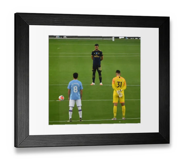 Framed Print : Premier League: Manchester City vs. Arsenal - Pre-Match Silence (2019-20)