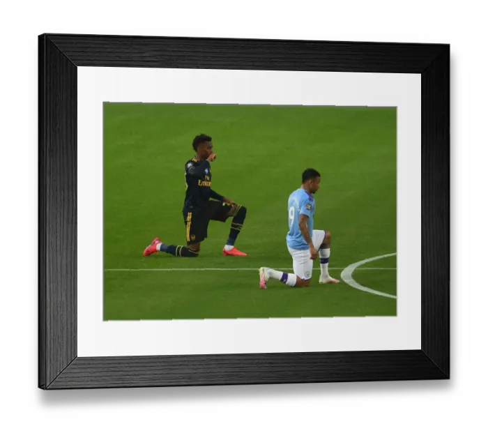 Framed Print : Silent Tribute: Manchester City vs. Arsenal - Premier League 2019-2020