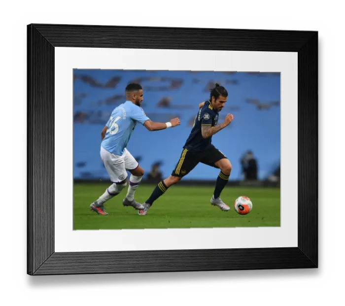 Framed Print : Clash of the Stars: Ceballos vs Mahrez - Premier League Showdown at Etihad Stadium Framed Print : Clash of the Stars: Ceballos vs Mahrez - Premier League Showdown at Etihad Stadium