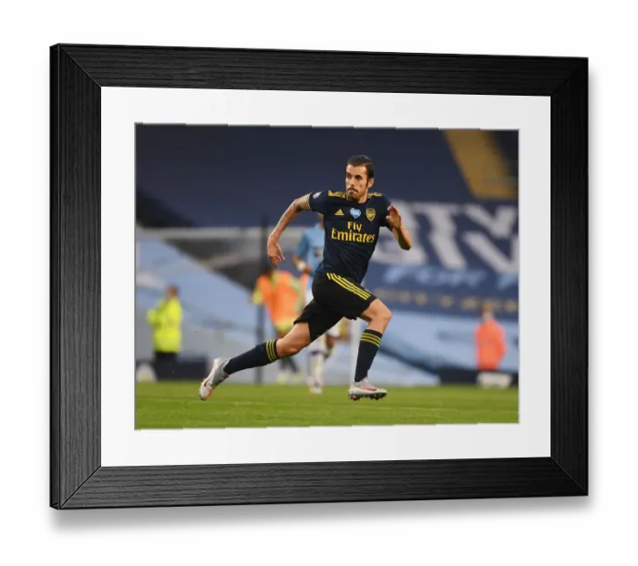 Framed Print : Dani Ceballos in Action: Manchester City vs. Arsenal, Premier League 2019-2020