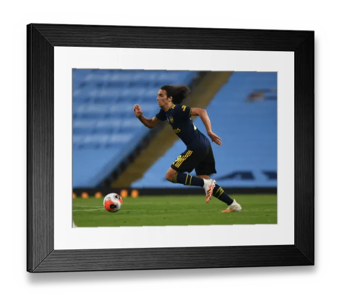 Framed Print : Guendouzi in Action: Arsenal vs Manchester City, Premier League 2019-2020